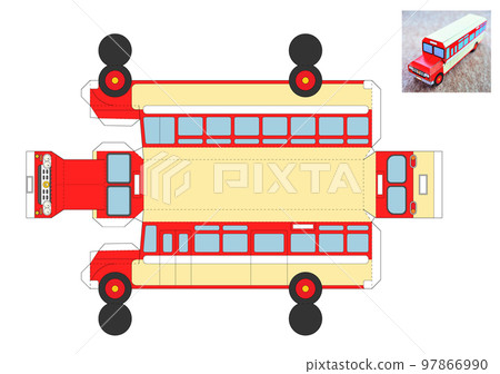 Bonnet bus paper work development diagram red 97866990