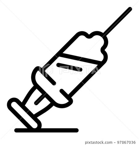 Syringe icon. Outline syringe vector icon for web design isolated on white background 97867036