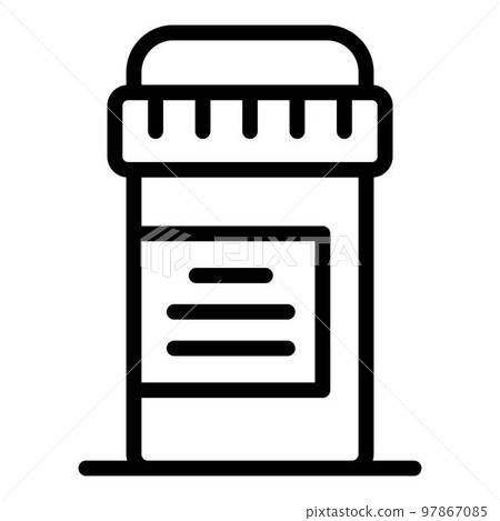 Health pills icon. Outline health pills vector icon for web design isolated on white background 97867085