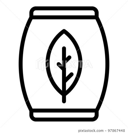 Fertilizer barrel icon. Outline fertilizer barrel vector icon for web design isolated on white background 97867448