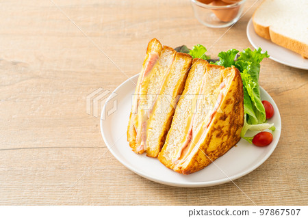 homemade sandwich ham cheese with salad homemade sandwich ham cheese with salad 97867507