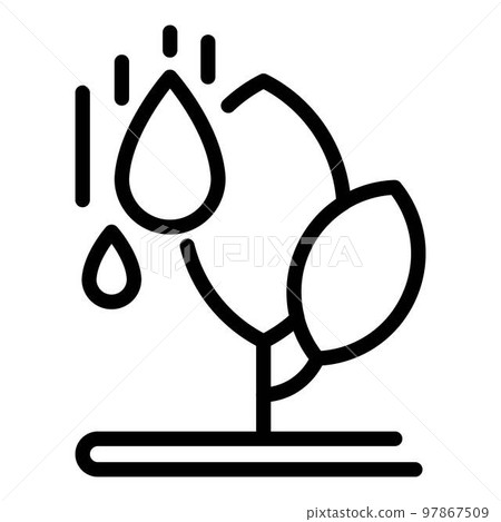 Drop plant icon. Outline drop plant vector icon for web design isolated on white background 97867509
