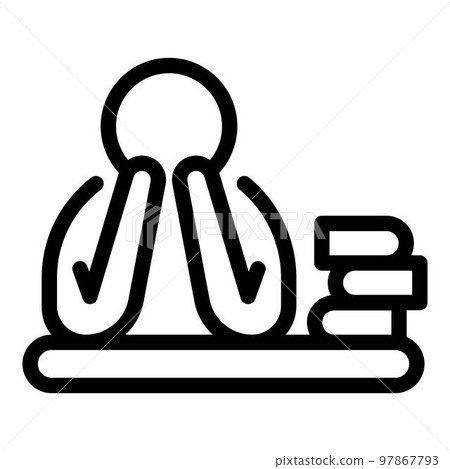 Exam preparation icon. Outline exam preparation vector icon for web design isolated on white background Exam preparation icon. Outline exam preparation vector icon for web design isolated on white background 97867793