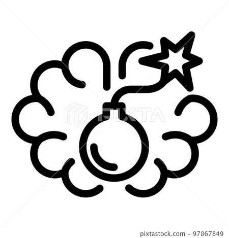 Bomb tension icon. Outline bomb tension vector icon for web design isolated on white background Bomb tension icon. Outline bomb tension vector icon for web design isolated on white background 97867849