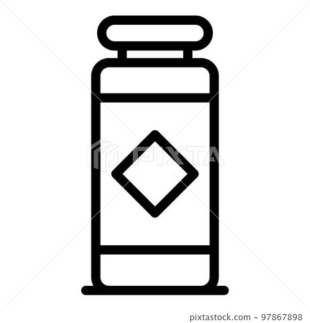 Spices jar icon. Outline spices jar vector icon for web design isolated on white background 97867898