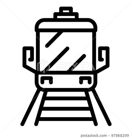 Railway train icon. Outline railway train vector icon for web design isolated on white background Railway train icon. Outline railway train vector icon for web design isolated on white background 97868209