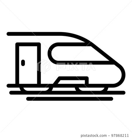 Metro train icon. Outline metro train vector icon for web design isolated on white background 97868211
