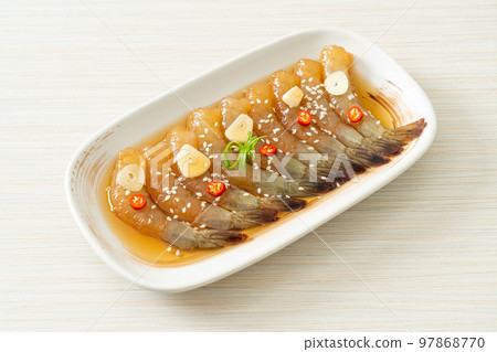 Korean Style Pickled Prawns or  Korean Soy Sauce Pickled Shrimp 97868770