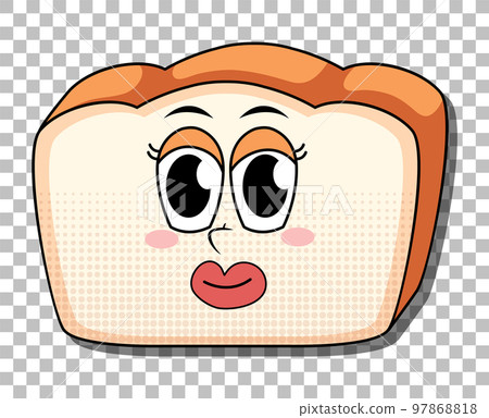 Bread cartoon character isolated 97868818