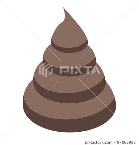 Diaper shit icon. Isometric of diaper shit vector icon for web design isolated on white background 97868988