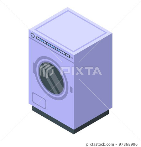 Home tumble dryer icon. Isometric of home tumble dryer vector icon for web design isolated on white background 97868996