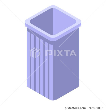 Plastic clothes basket icon. Isometric of plastic clothes basket vector icon for web design isolated on white background 97869015