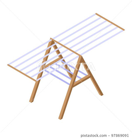 Clothes dryer icon. Isometric of clothes dryer vector icon for web design isolated on white background 97869091