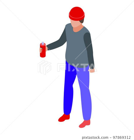 Teen wall paint problems icon. Isometric of teen wall paint problems vector icon for web design isolated on white background 97869312