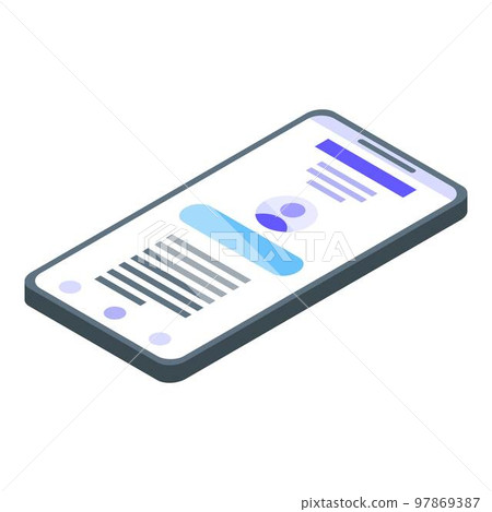 Subsidy smartphone icon. Isometric of subsidy smartphone vector icon for web design isolated on white background 97869387