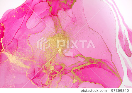Light Pink and Gold Marble Artwork Pattern 97869840