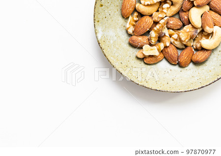 mixed nuts background material 97870977