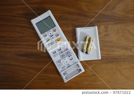 Air conditioner remote control and batteries 97871022