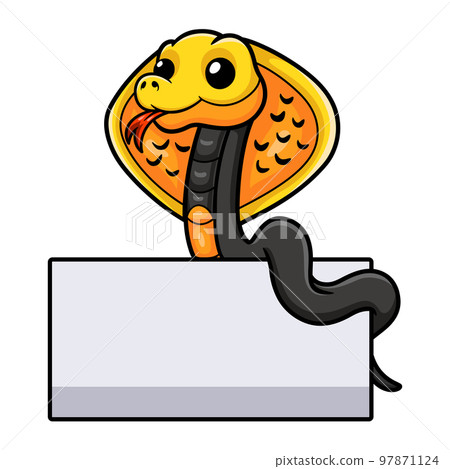 Cute philippines cobra cartoon with blank sign Cute philippines cobra cartoon with blank sign 97871124