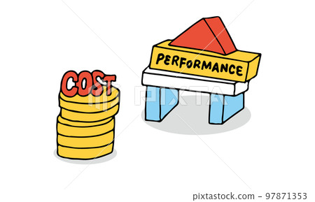 Image illustration of cost performance Image illustration of cost performance 97871353
