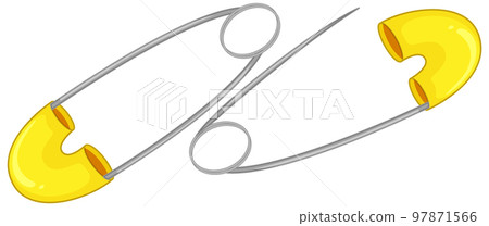 Isolated badge pin on white background 97871566