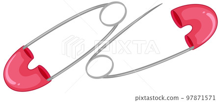 Isolated badge pin on white background Isolated badge pin on white background 97871571