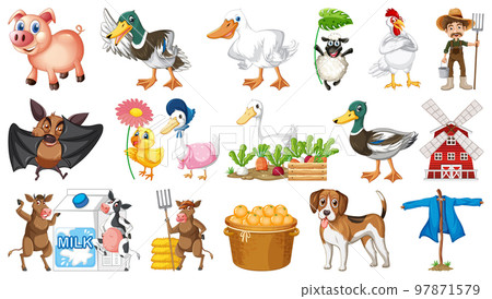 Cute animals on the farm 97871579