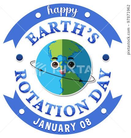 Happy earths rotation day banner design Happy earths rotation day banner design 97871962