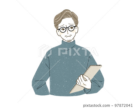 A man with a troubled laptop A man with a troubled laptop 97872041