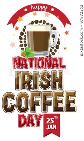 National Irish coffee day banner design 97872252