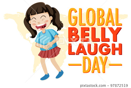 Global belly laugh day logo banner 97872519