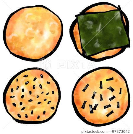 各種“米果”手繪插畫（毛筆字） 97873042