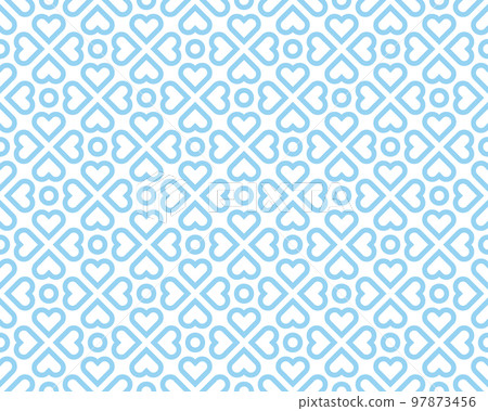 Abstract geometric pattern. A seamless vector background. White and blue ornament. Graphic modern pattern. Simple lattice graphic design 97873456