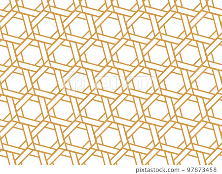 The geometric pattern with lines. Seamless vector background. White and gold texture. Graphic modern pattern. Simple lattice graphic design The geometric pattern with lines. Seamless vector background. White and gold texture. Graphic modern pattern. Simple lattice graphic design 97873458