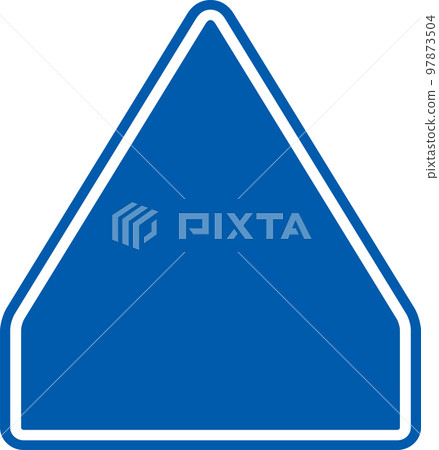 Icon mark traffic sign traffic sign instruction sign warning sign triangle blue frame Icon mark traffic sign traffic sign instruction sign warning sign triangle blue frame 97873504