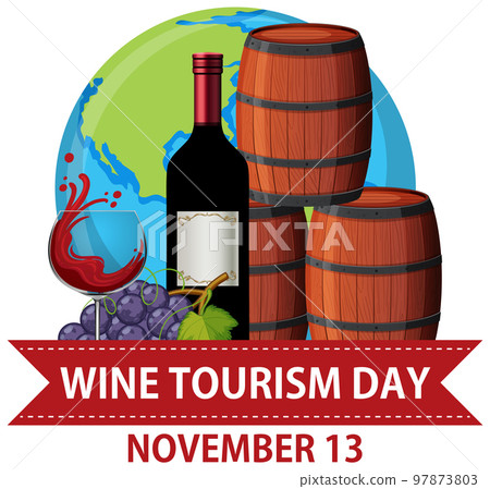 Wine Tourism Day Font Logo Design 97873803