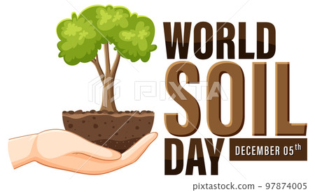 World soil day text for banner or poster design 97874005