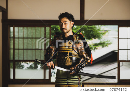 Bearded samurai armor version 97874152
