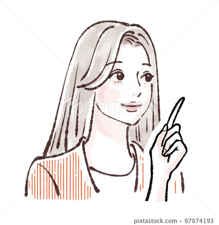 Female illustration material Female illustration material 97874193