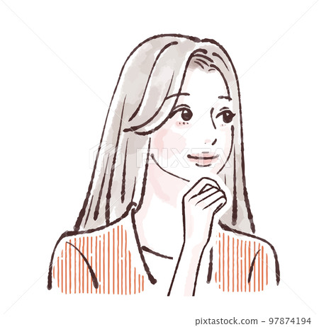 Female illustration material Female illustration material 97874194