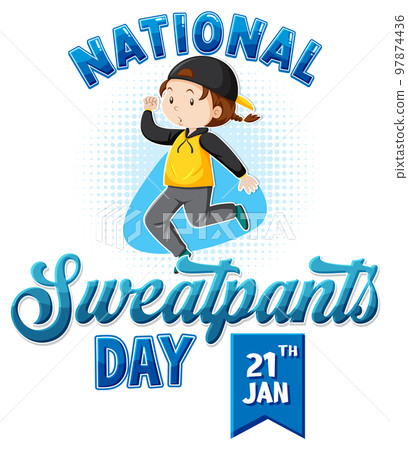 National Sweatpants Day Text Banner 97874436