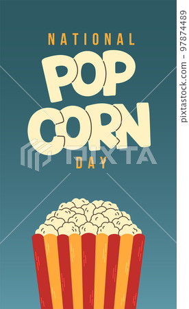 National popcorn day design background. Abstract background. January 19. Poster, banner, card, background. Eps 10. 97874489