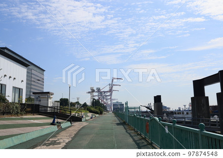 Scenery of Aomi Container Wharf in Aomi, Koto Ward, Tokyo Scenery of Aomi Container Wharf in Aomi, Koto Ward, Tokyo 97874548