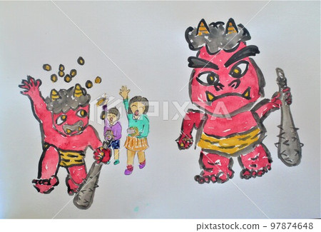 It's Setsubun. Let's do "demons are outside fortune inside" Mamemaki. 97874648