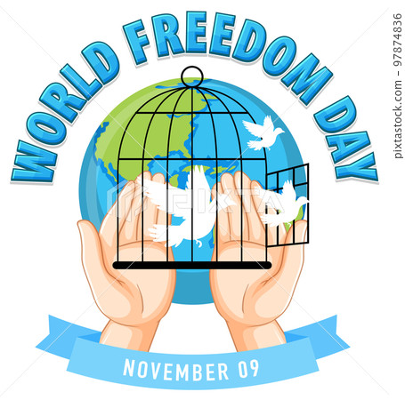 World Freedom Day Logo Design World Freedom Day Logo Design 97874836