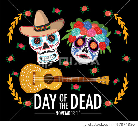 Day of the dead banner 97874850