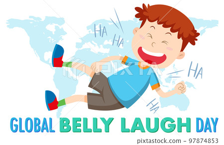 Global belly laugh day logo banner 97874853