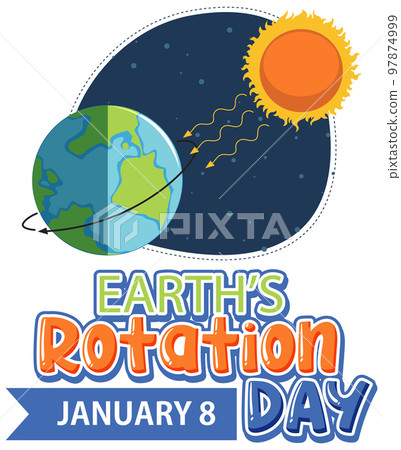 Earth Rotation Day Banner Design 97874999