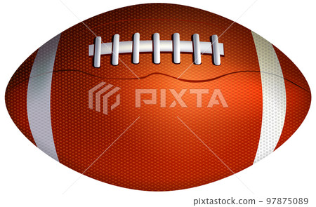 Realistic Rugby Ball Isolated Realistic Rugby Ball Isolated 97875089