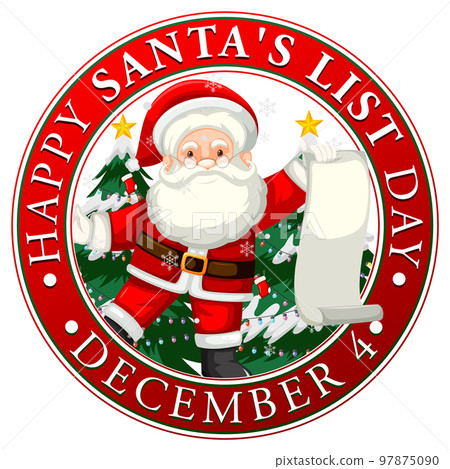 Happy Santa's List Day banner design Happy Santa's List Day banner design 97875090
